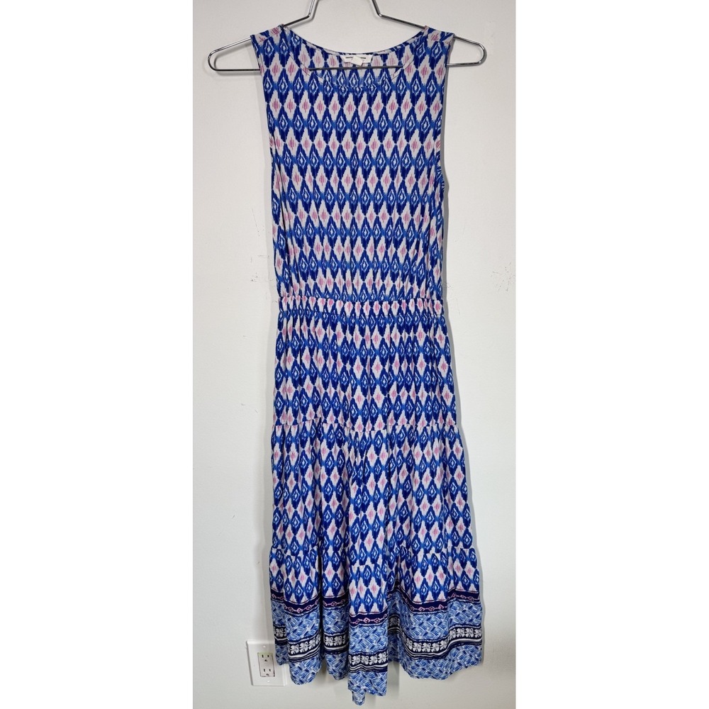 Beach Lunch Lounge Sleeveless Tiered Maxi Dress Open Back Size M Vacation Boho‎